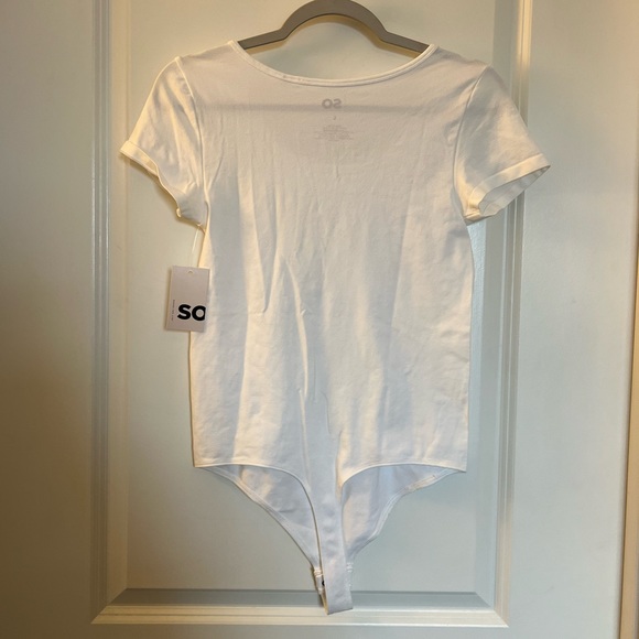 NWT SO White Scoop Neck Bodysuit - Picture 3 of 3